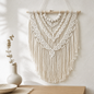 Macrame wall hanging on driftwood