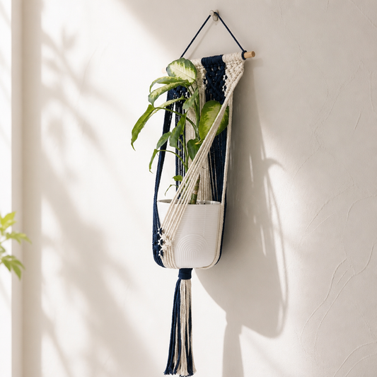 2 Tone plant hanger - Navy Blue